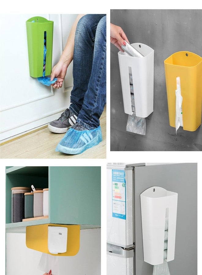 divinezon Plastic Wall Mount Grocery Bag Tissue Paper Dispenser Storage Box (White) - Image 5